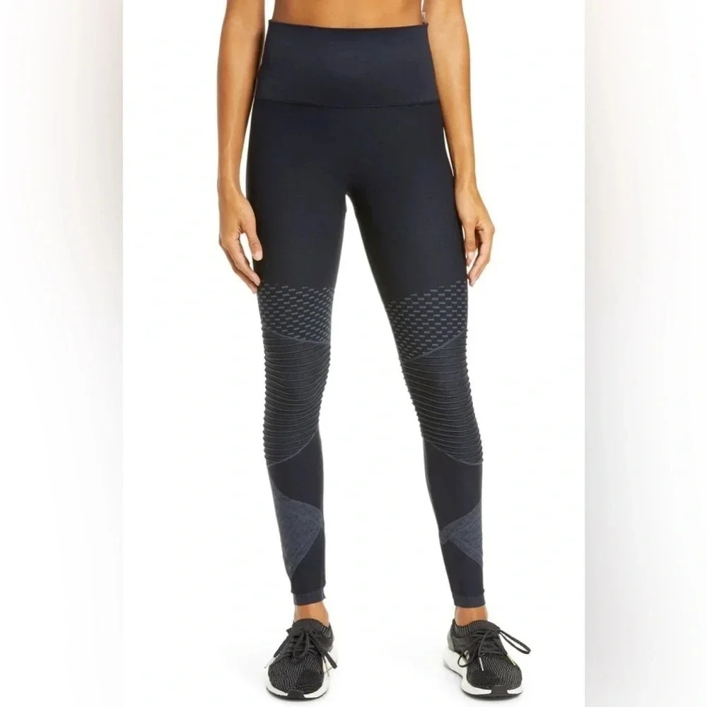 SPANX Seamless Moto Leggings - Size S - Indigo‎ Sky (Blue) - NWT